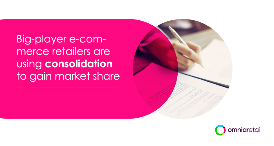 Big-player e-commerce retailers are using consolidation to gain market share Big-player e-commerce retailers are using consolidation to gain market share