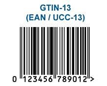 Een voorbeeld van een GTIN-13 barcode