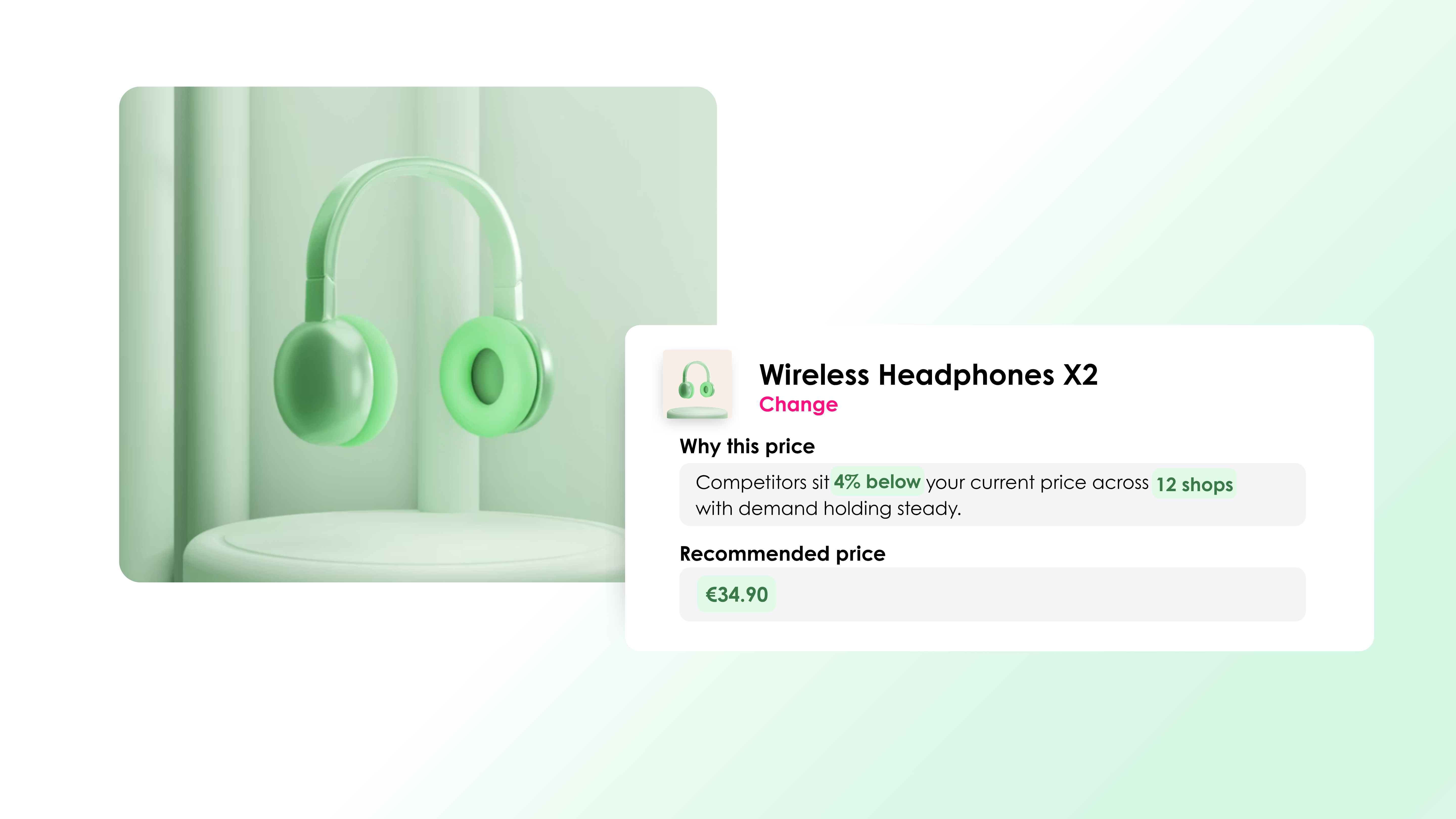 Price recommendation headphones Omnia green